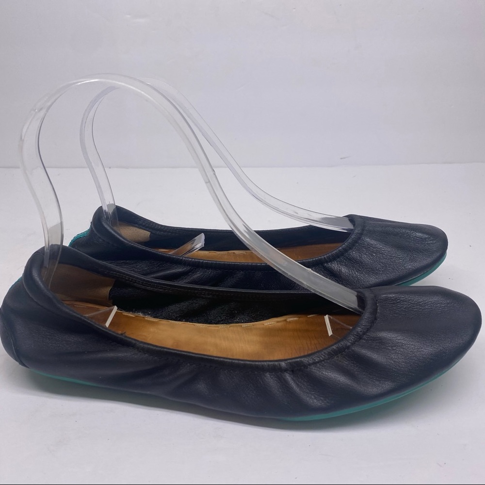 Tieks Matte Black Leather Flats Size 8